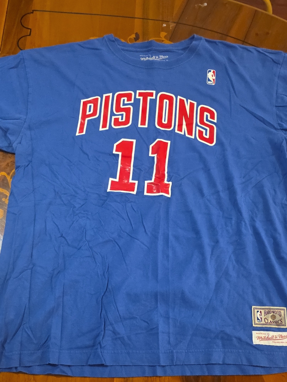 Blue Mitchell & Ness Pistons T